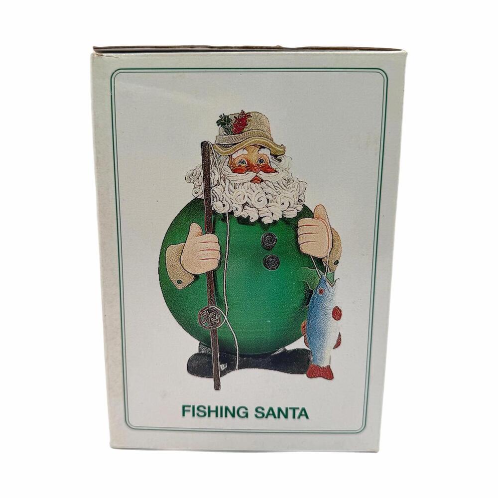 Vintage Department 56 Noel Fishing Santa Collectible Figurine / Ornament